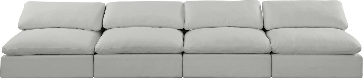 Comfy - Linen Modular Armless Sofa 4 Seats