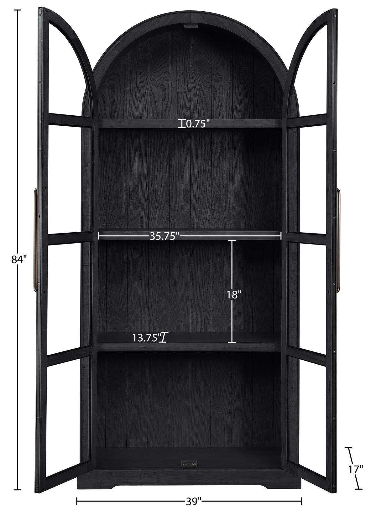 Corva - Solid Wood, Oak Veneer And Stainless Steel Storage Cabinet