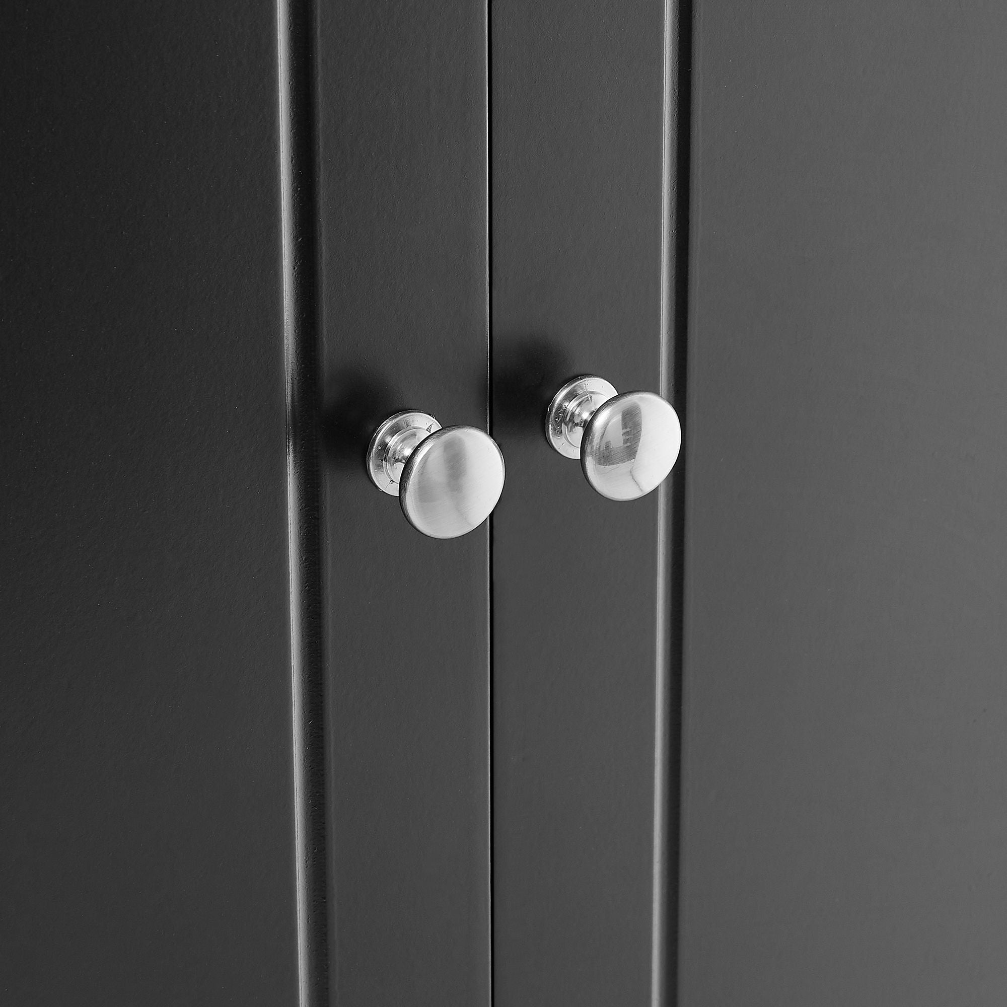 Elegant Bathroom Floor Storage Cabinet With 4 Doors, Adjustable Shelves