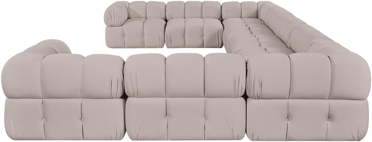 Orin - Velvet Performance Fabric Upholstered 9 Piece Sectional