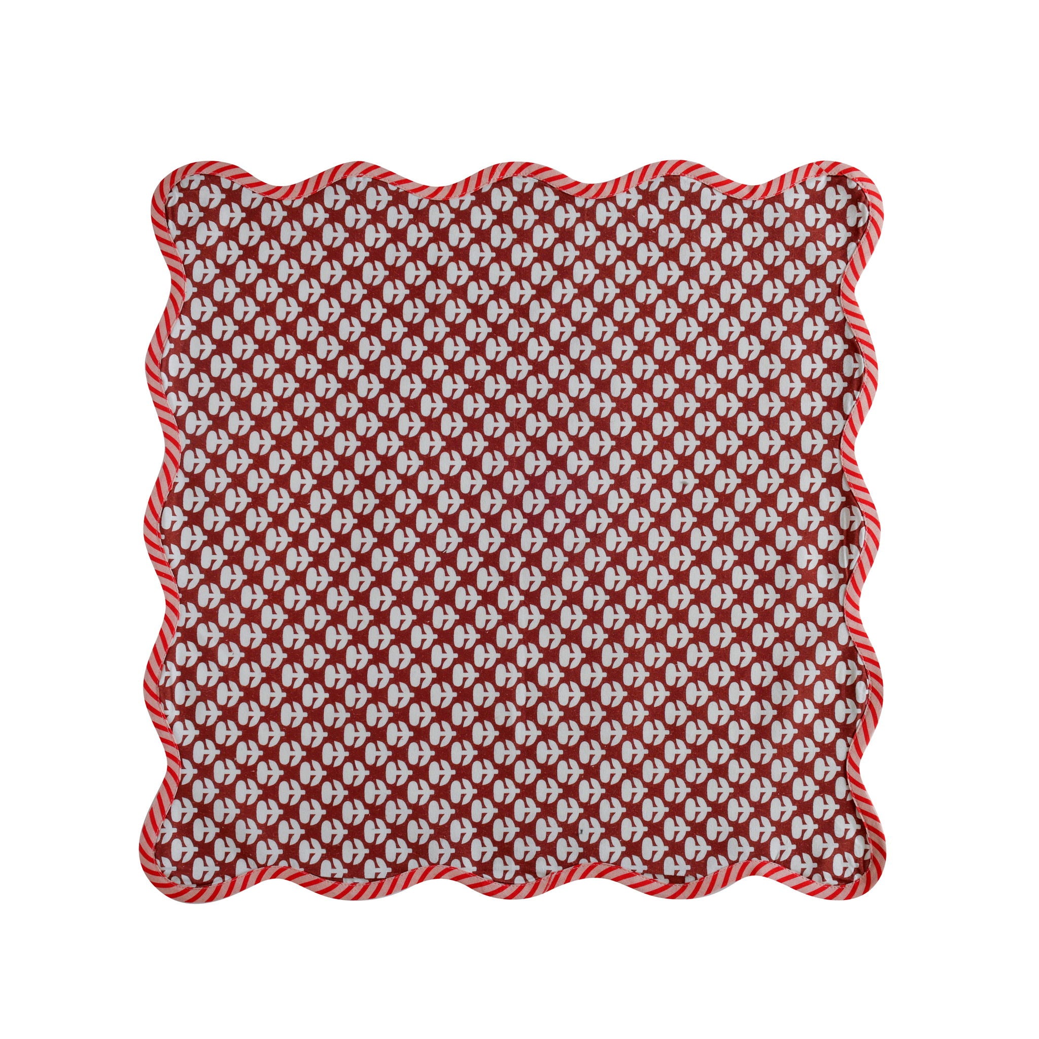 Crissy - Cotton Canvas Printed Napkins (Set of 4) - Rust Vintage Floral