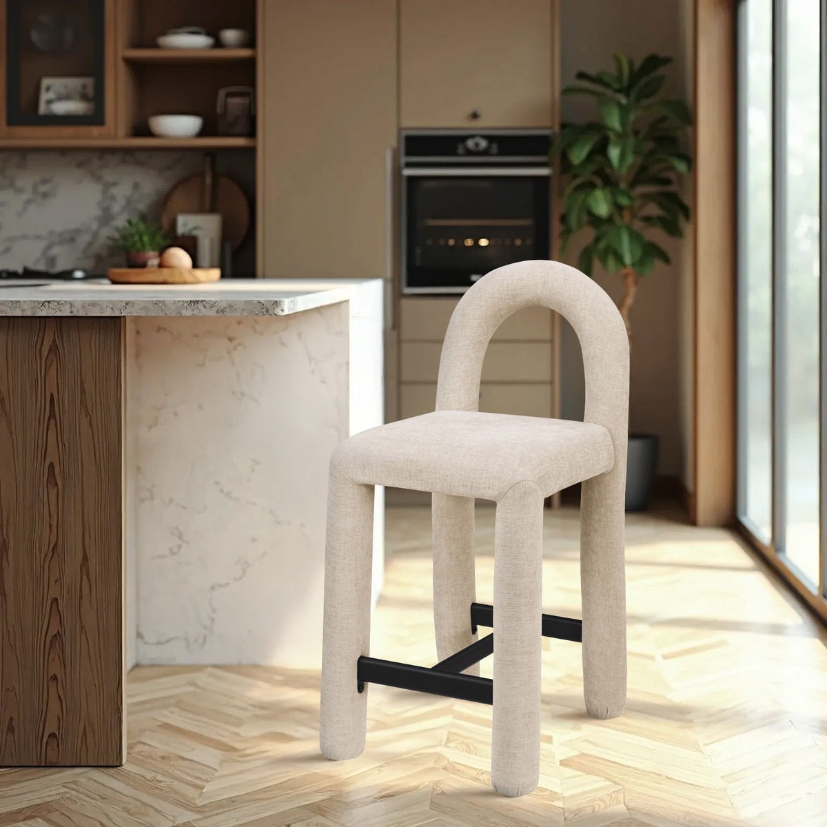 Amari - Chenille Fabric Stool