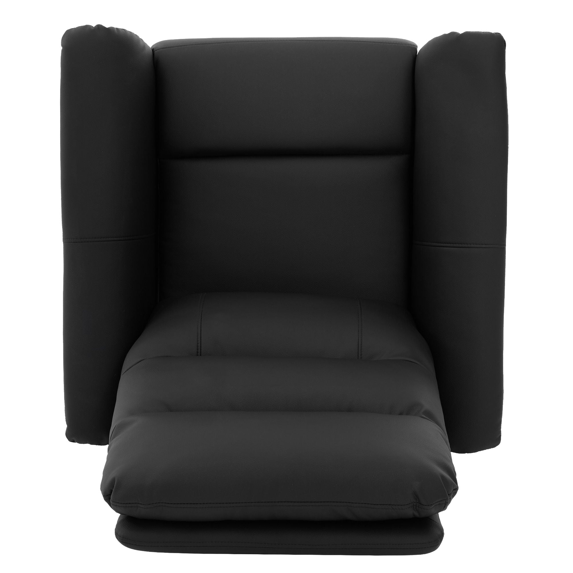 Manual Recliner Chair With 8 Point Massage And Swivel Function For Living Room - Black