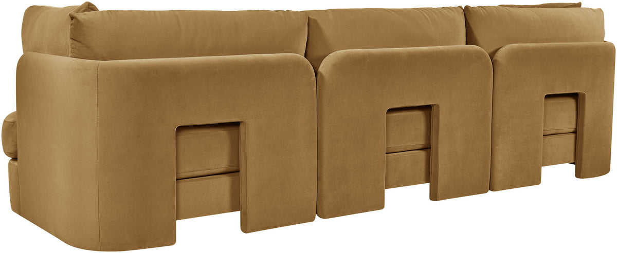 Hammond - Velvet Performance Fabric Upholstered 3 Piece Sofa
