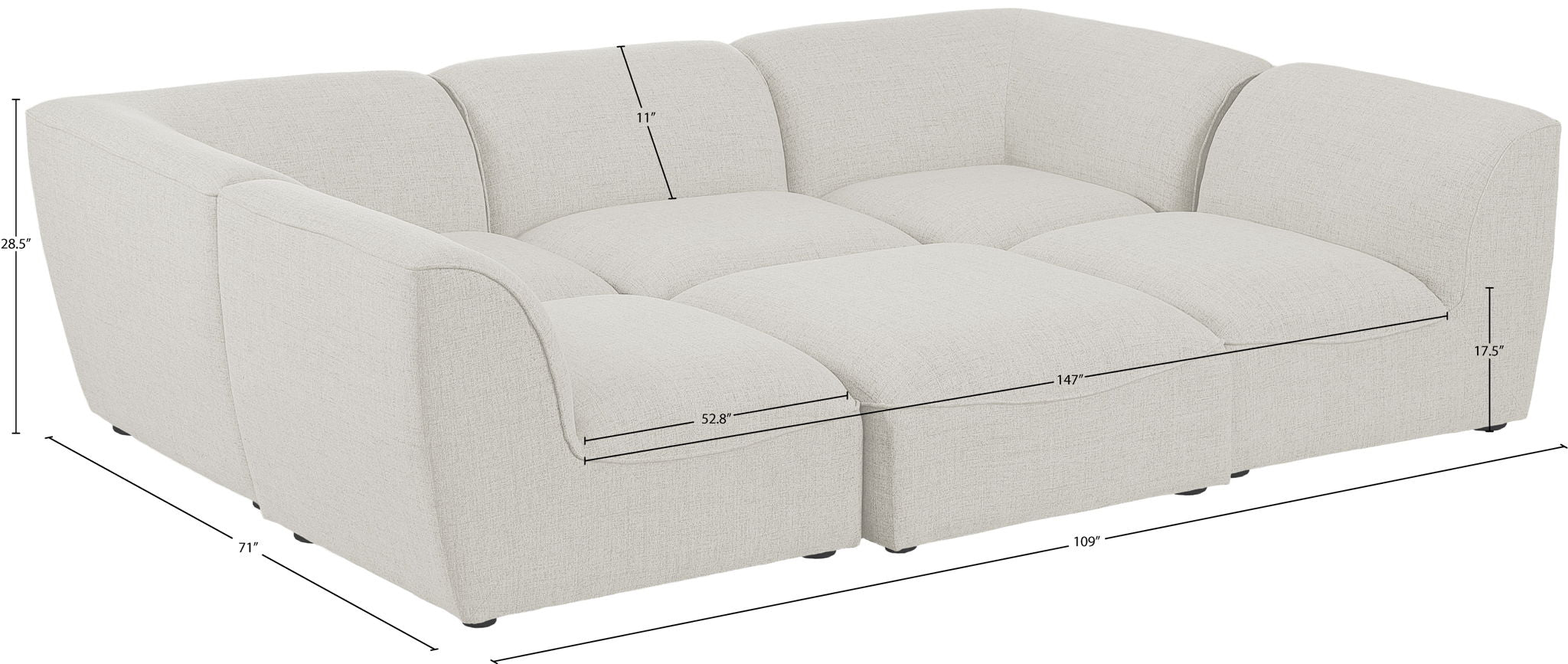 Miramar - 6 Piece Modular Sectional