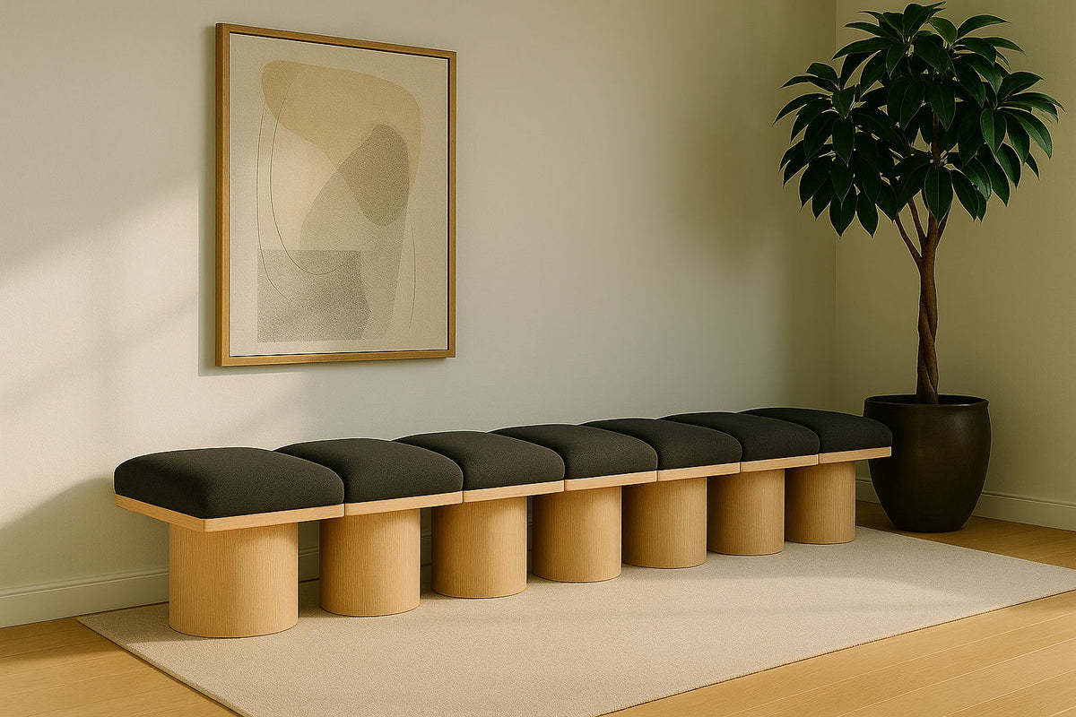 Pavilion - 7 Piece Modular Bench With Natural Base