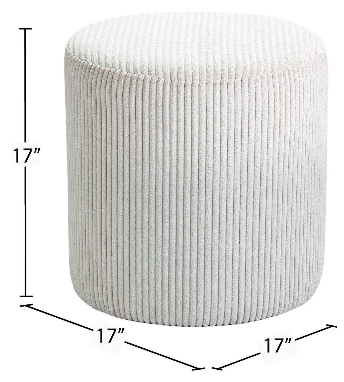 Roy - Round Microsuede Ottoman / Stool