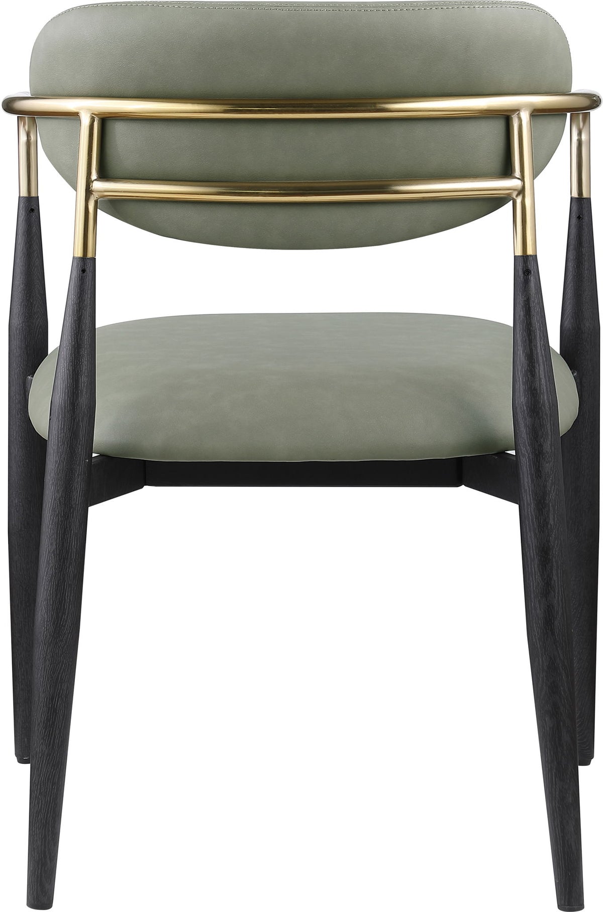 Ronda - Vegan Leather Upholstered Dining Arm Chair - Black Legs