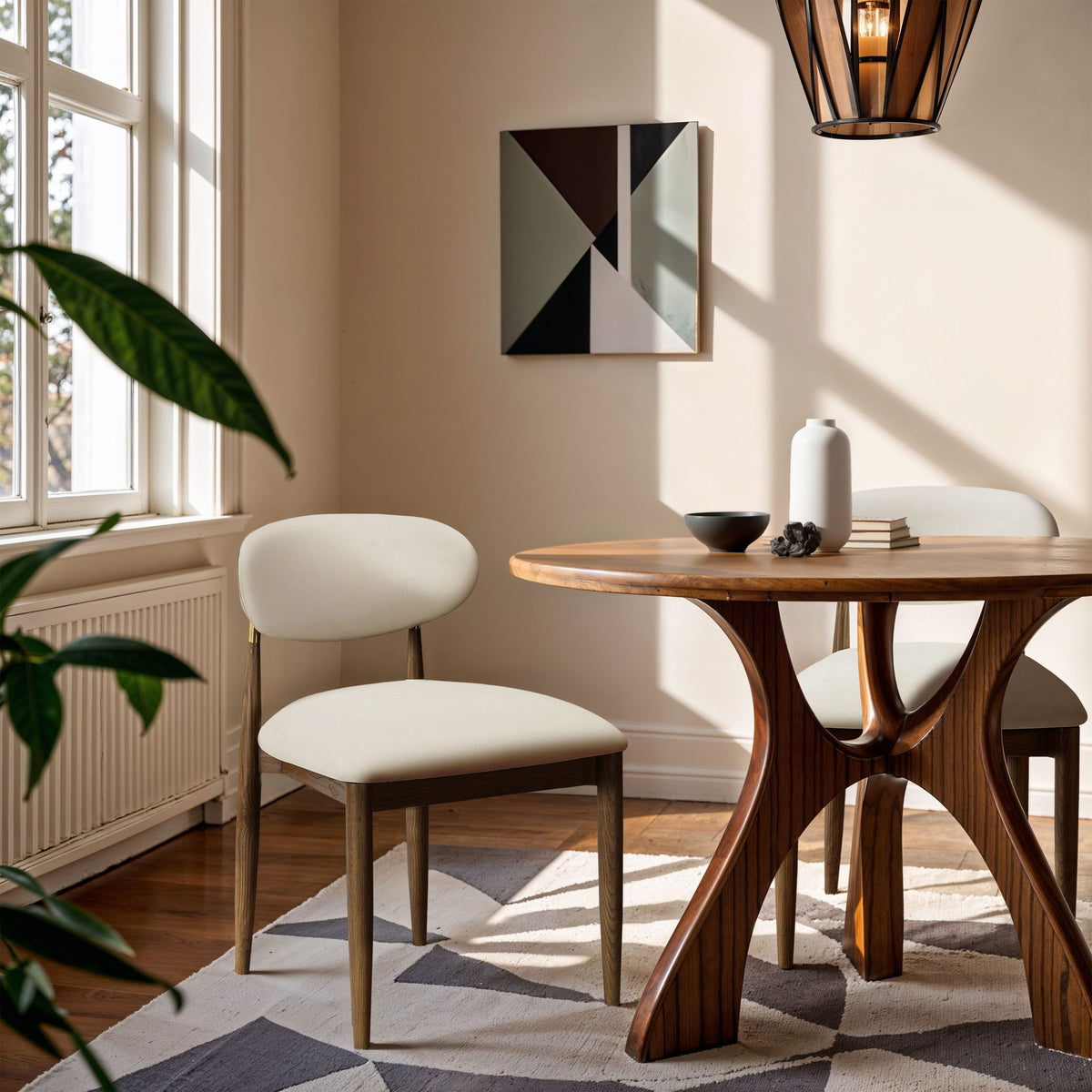 Riccio - Side Chair (Set of 2) - Walnut Frame