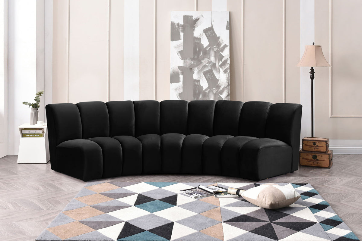 Infinity - 3 Piece Velvet Modular Sectional