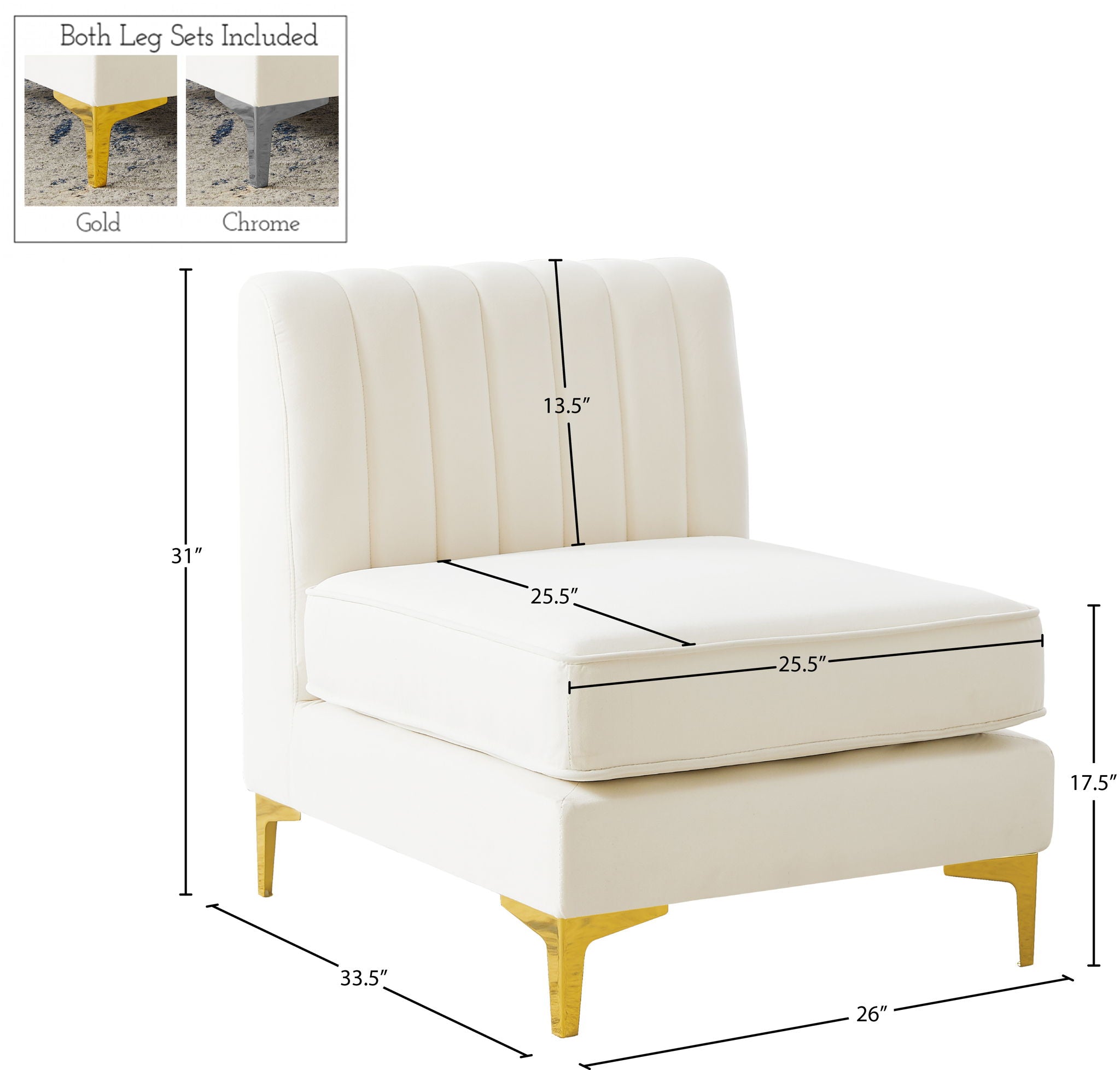 Alina - Armless Chair