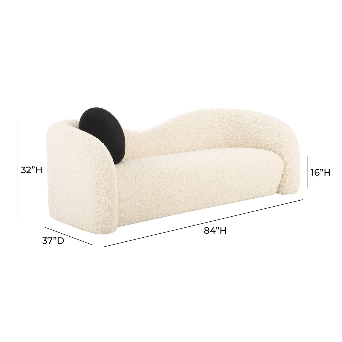 Leonie - Sofa Faux Shearling - Beige