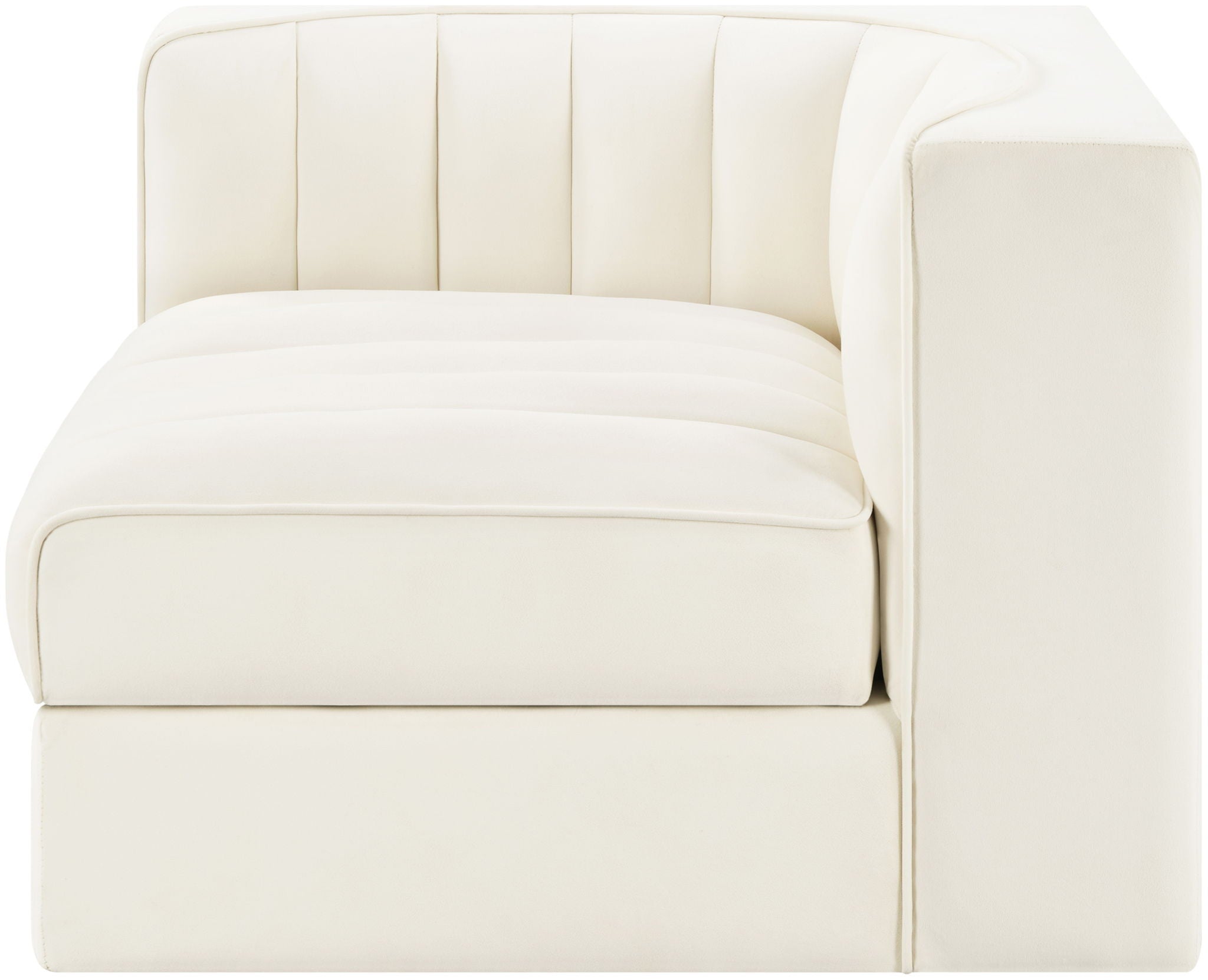 Rummi - Velvet Performance Fabric Upholstered Modular Corner Chair