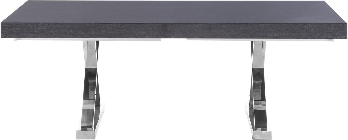 Excel - Oak Wood Extendable Dining Table - Rich Gray