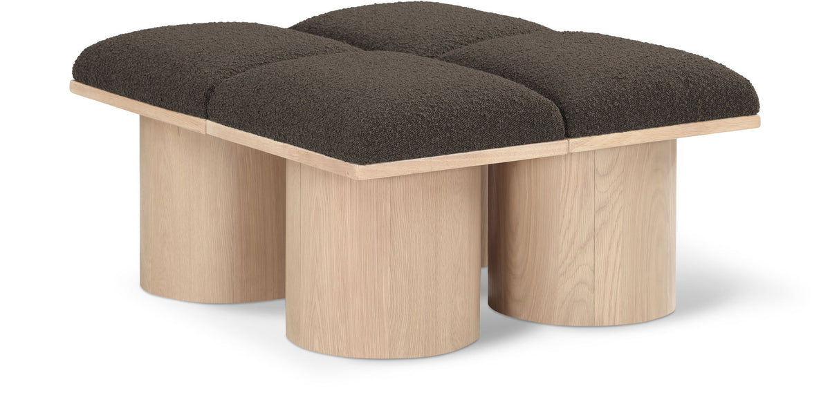 Pavilion - 4 Piece Modular Bench With Natural Base