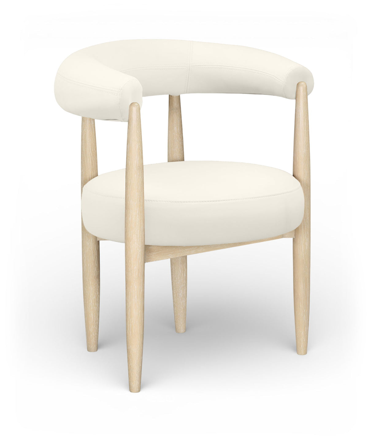 Sable - Vegan Leather Upholstered Dining Chair (Set of 2) - Painted Natural Base
