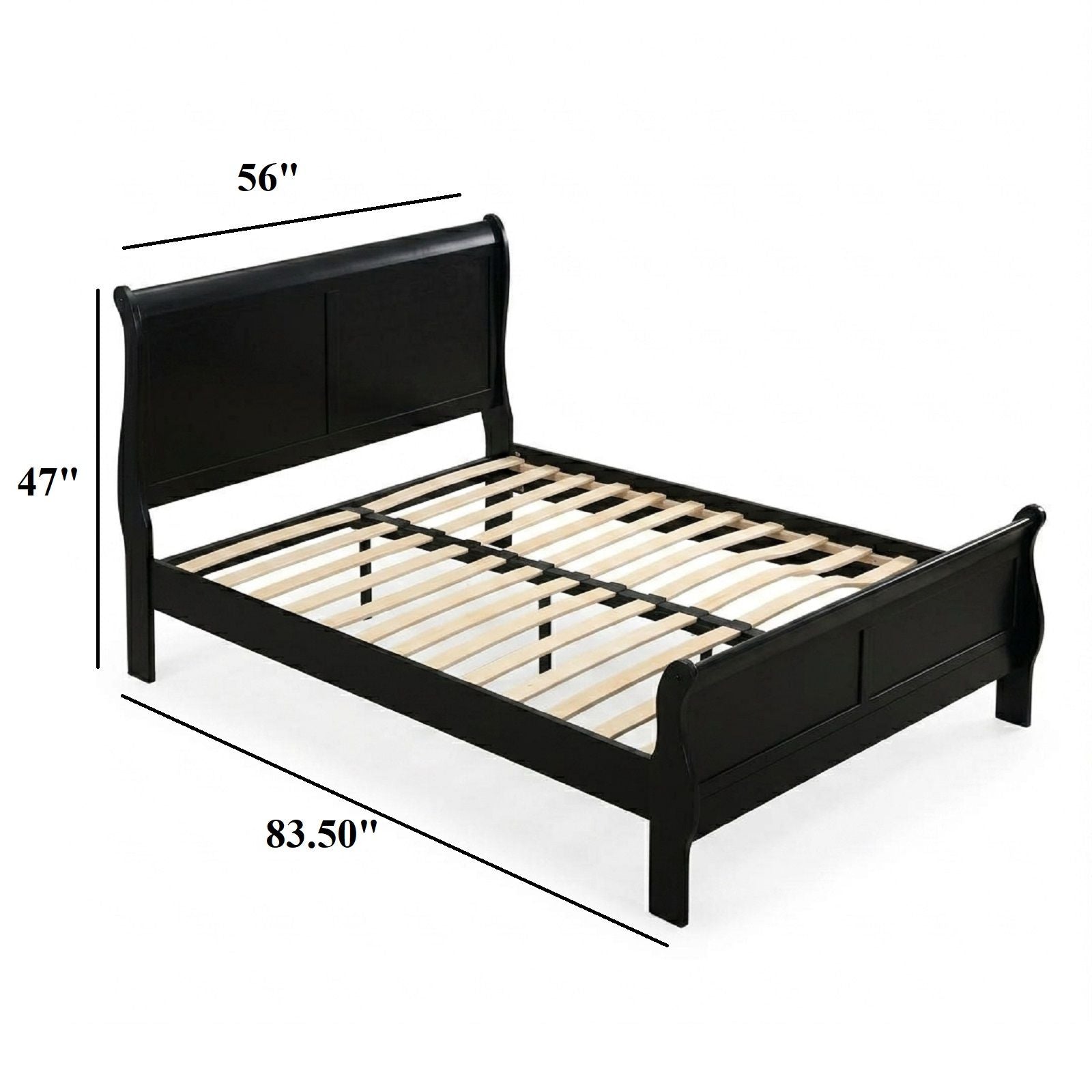 Louis Phillipe Sleigh Bed