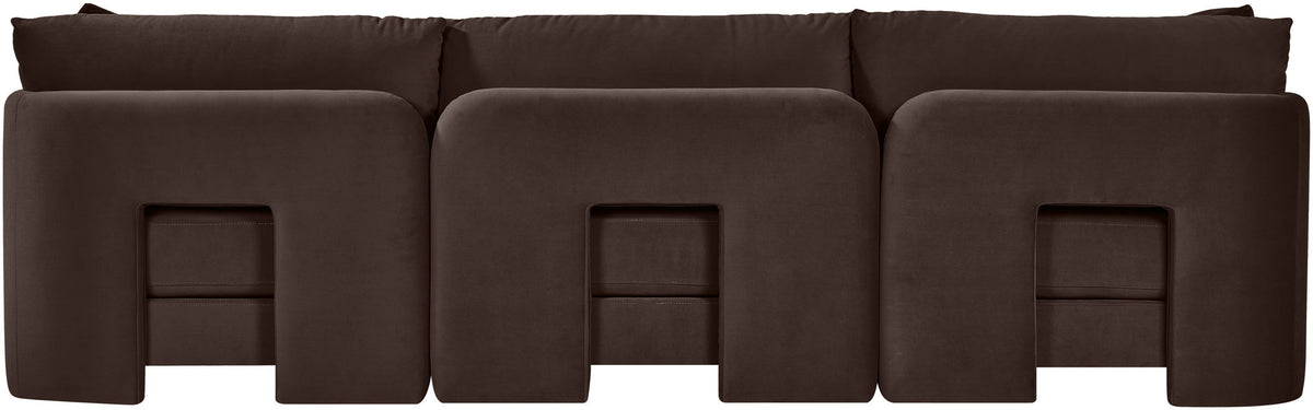 Hammond - Velvet Performance Fabric Upholstered 3 Piece Sofa