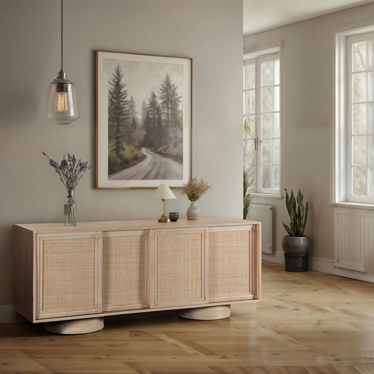 Windsor - Rubberwood Sideboard / Buffet - Natural