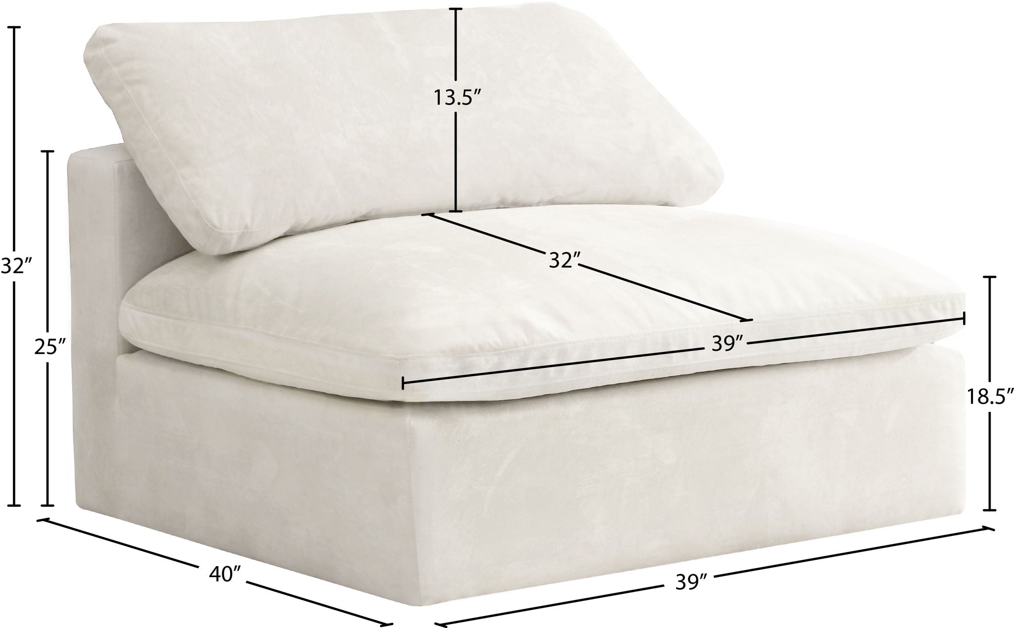 Cozy - Armless Chair