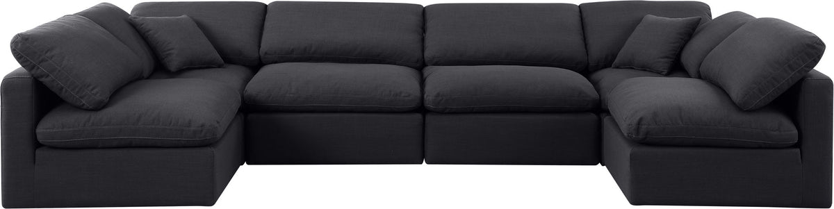 Indulge - Linen 6 Piece Modular U-Shaped Sectional