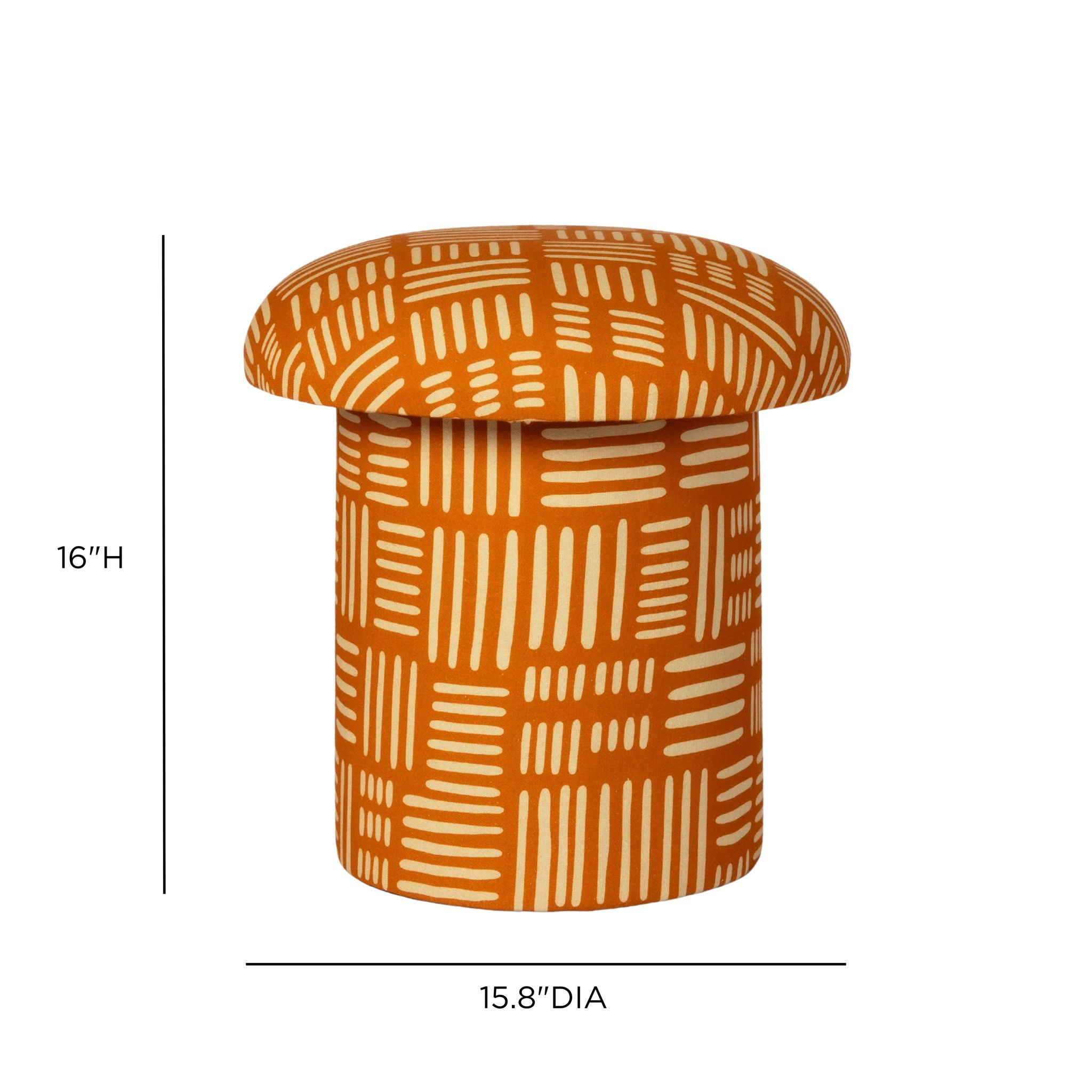 Lucy - Abstract Print Mushroom Stool