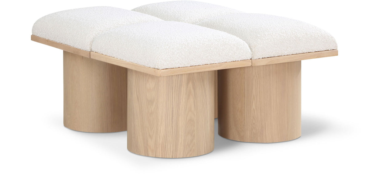 Pavilion - 4 Piece Modular Bench With Natural Base