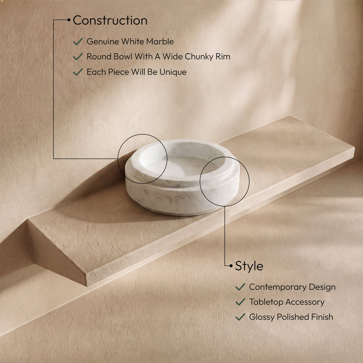 Parsons - Genuine Marble Bowl