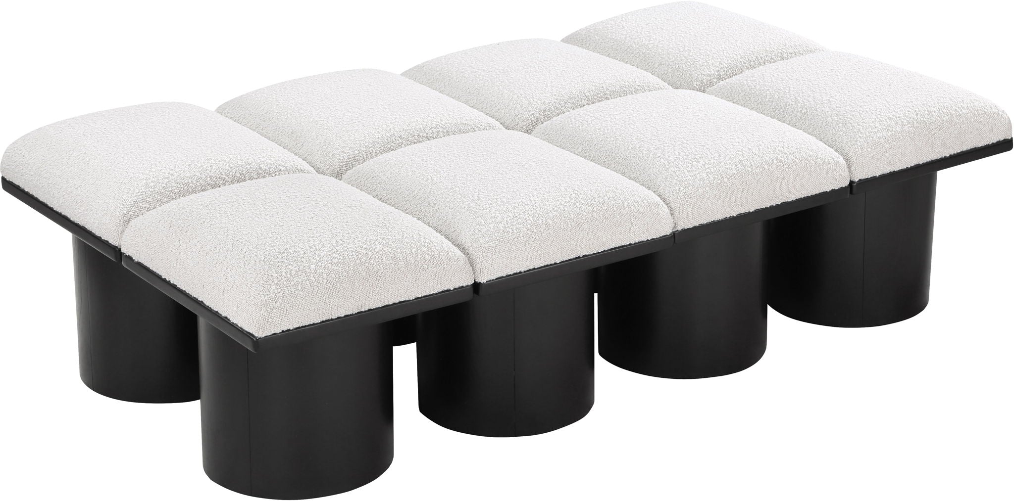 Pavilion - 8 Piece Modular Bench With Black Base