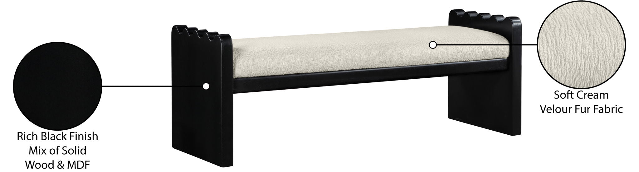 Sonia - Bench With Black Base