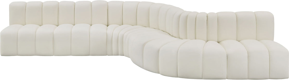Arc - Faux Leather 7 Piece Modular Sofa