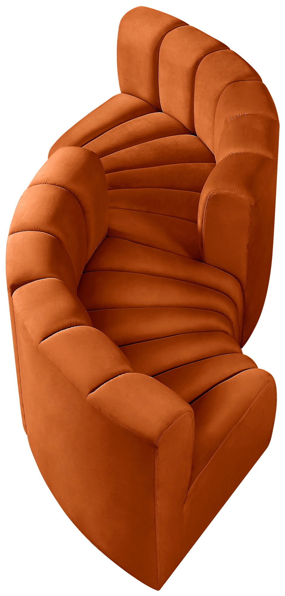 Arc - Velvet 4 Piece Curved Modular Sofa