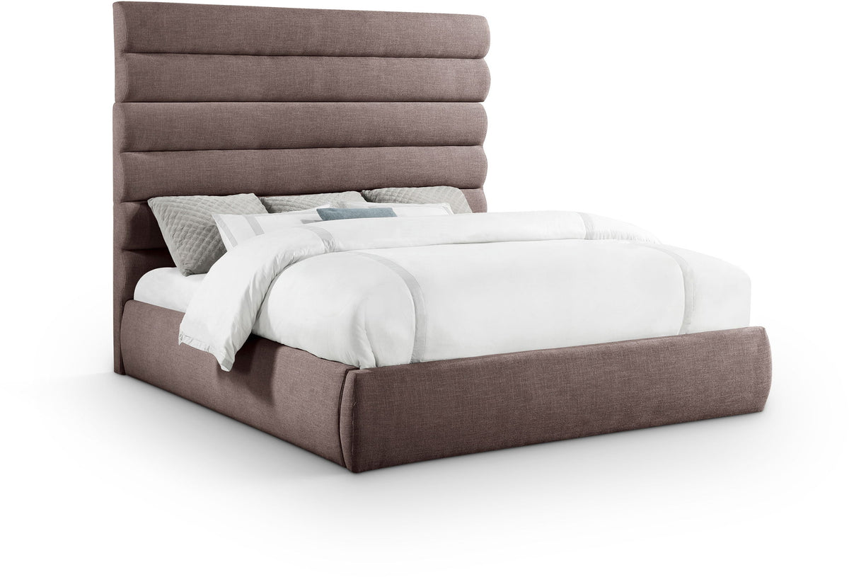 Adam - Linen Fabric Bed With 70.5" Headboard