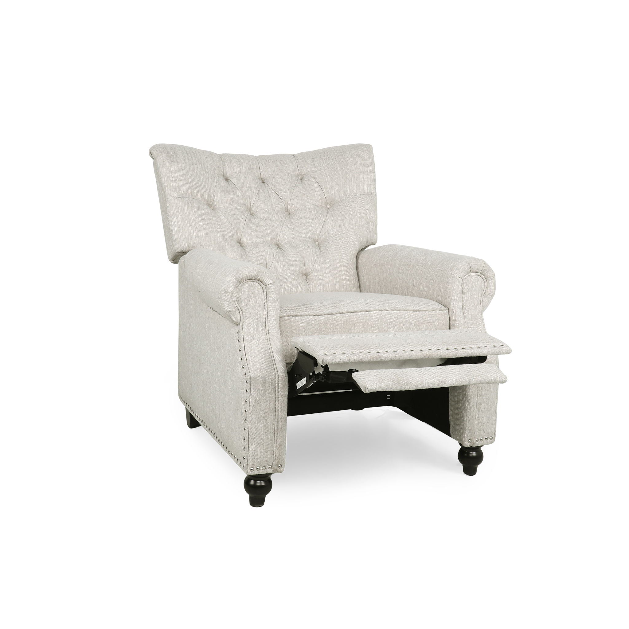 Welch - Contemporary Tufted Pushback Recliner - Beige