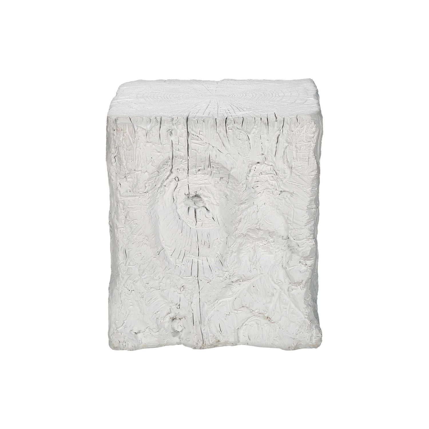 Square Accent Table, Indoor Outdoor - White