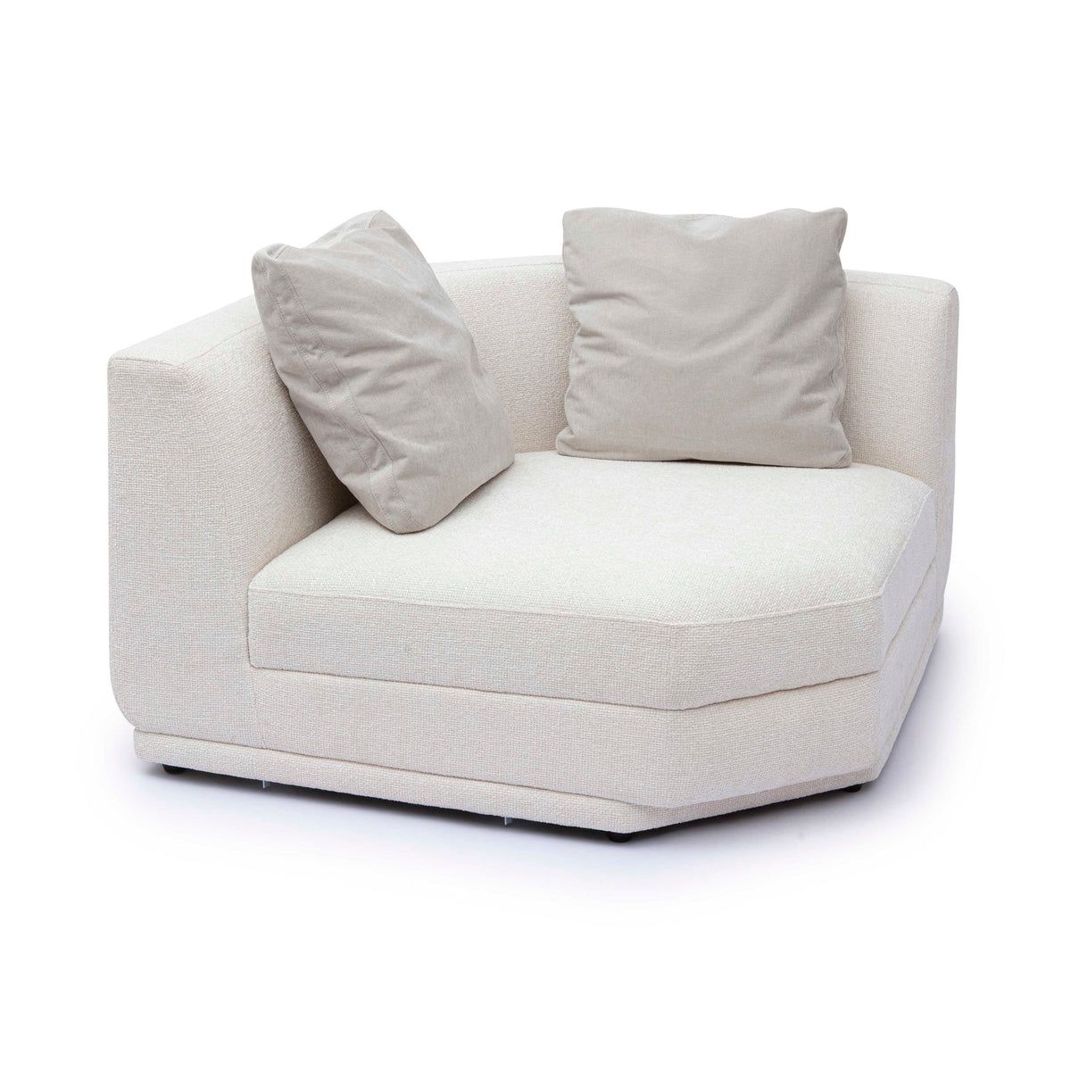 Perry - Modular Wedge Corner Chair - Cream