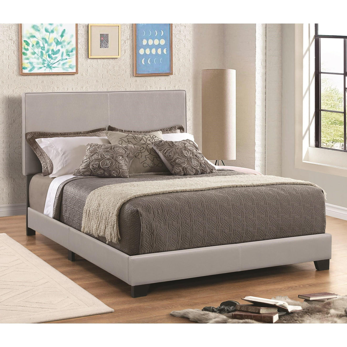 Dorian California King Upholstered Panel Bed 300763KW