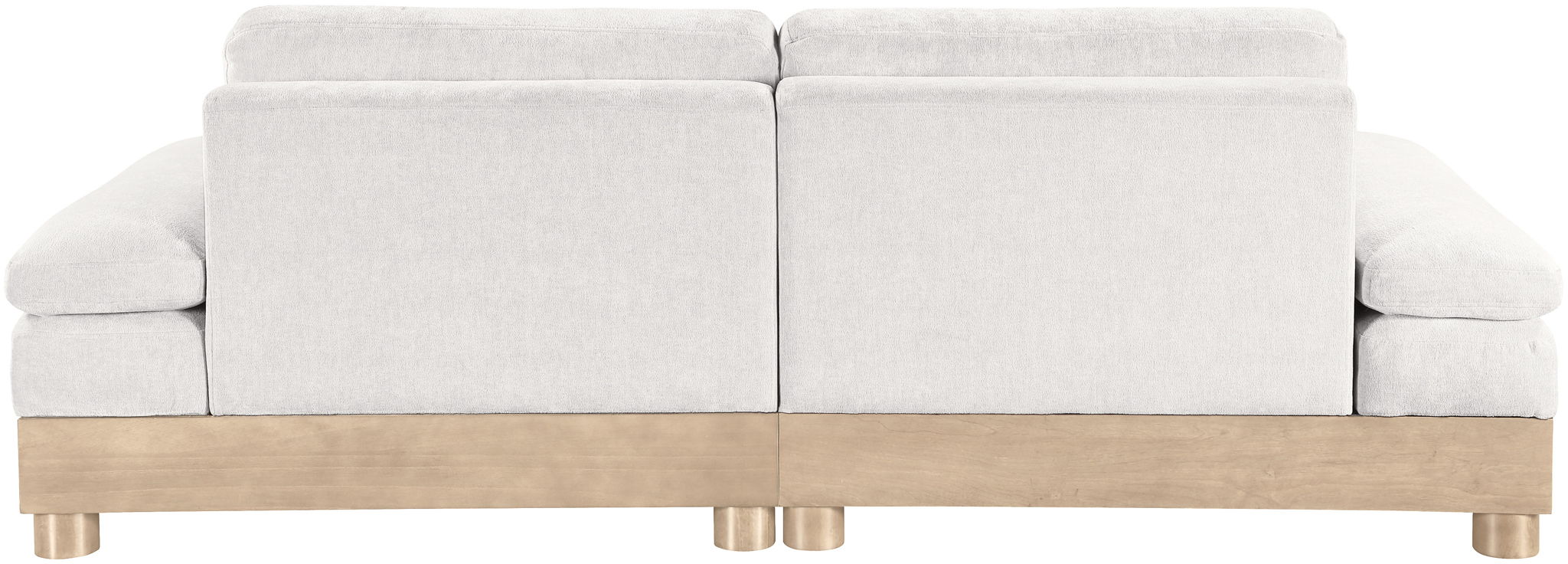 Turin - Chenille Fabric Upholstered Modular Sectional - White
