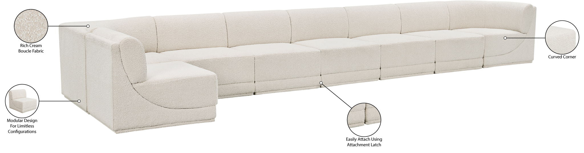 Ollie - 8 Piece Modular Sectional