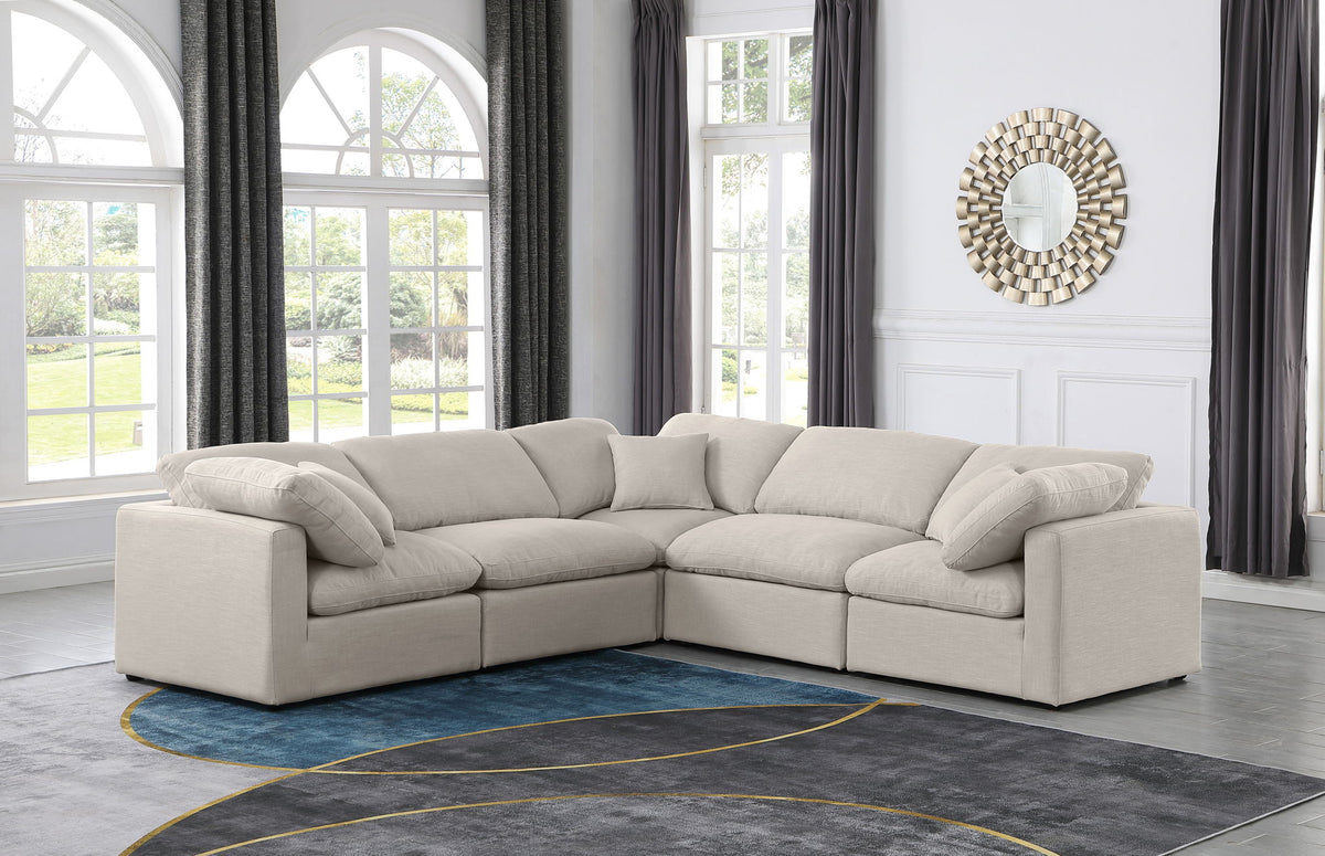 Indulge - Linen 5 Piece Modular Corner Sectional