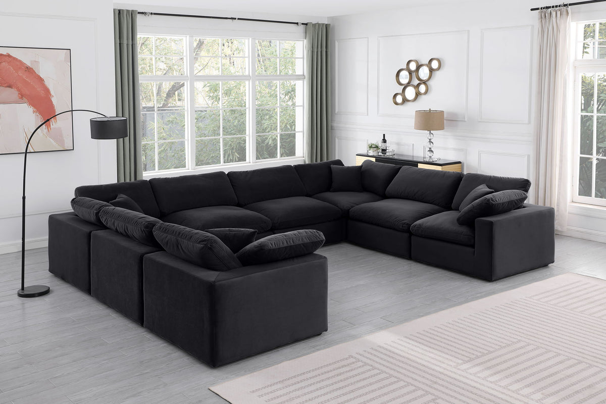 Comfy - 8 Piece Velvet Modular Sectional
