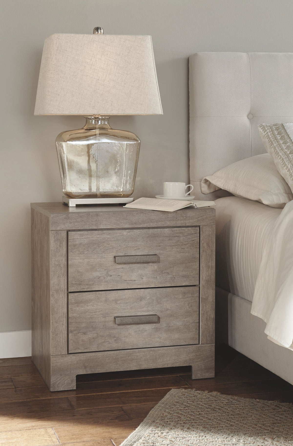Culverbach - Two Drawer Night Stand - Gray