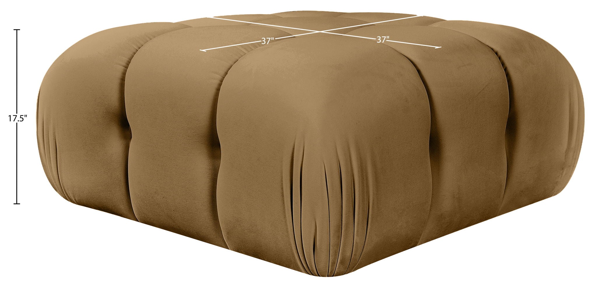 Orin - Velvet Performance Fabric Upholstered Modular Ottoman