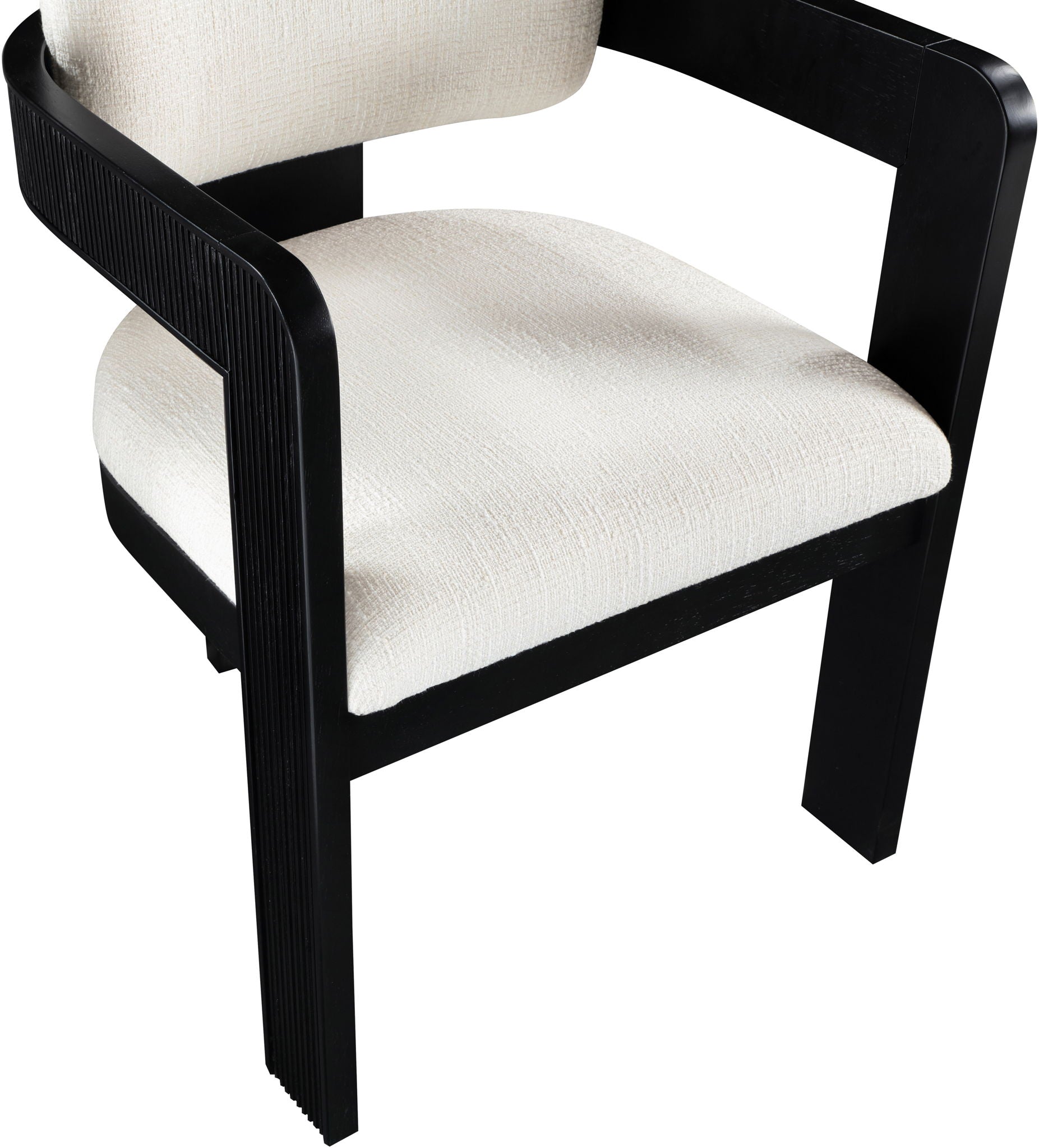 Sacha - Linen Dining Chair With Black Base (Set of 2)