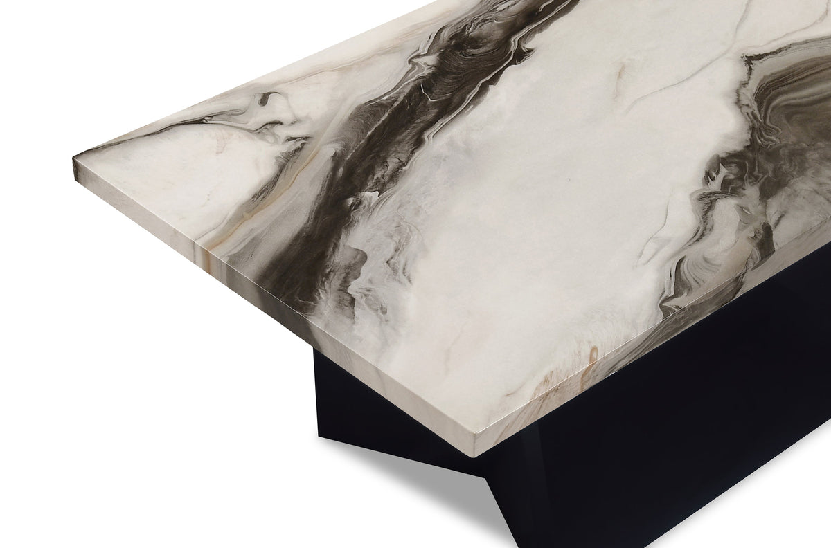 Adea Brown/Black 3-Piece Faux Marble Top Cocktail Table Set