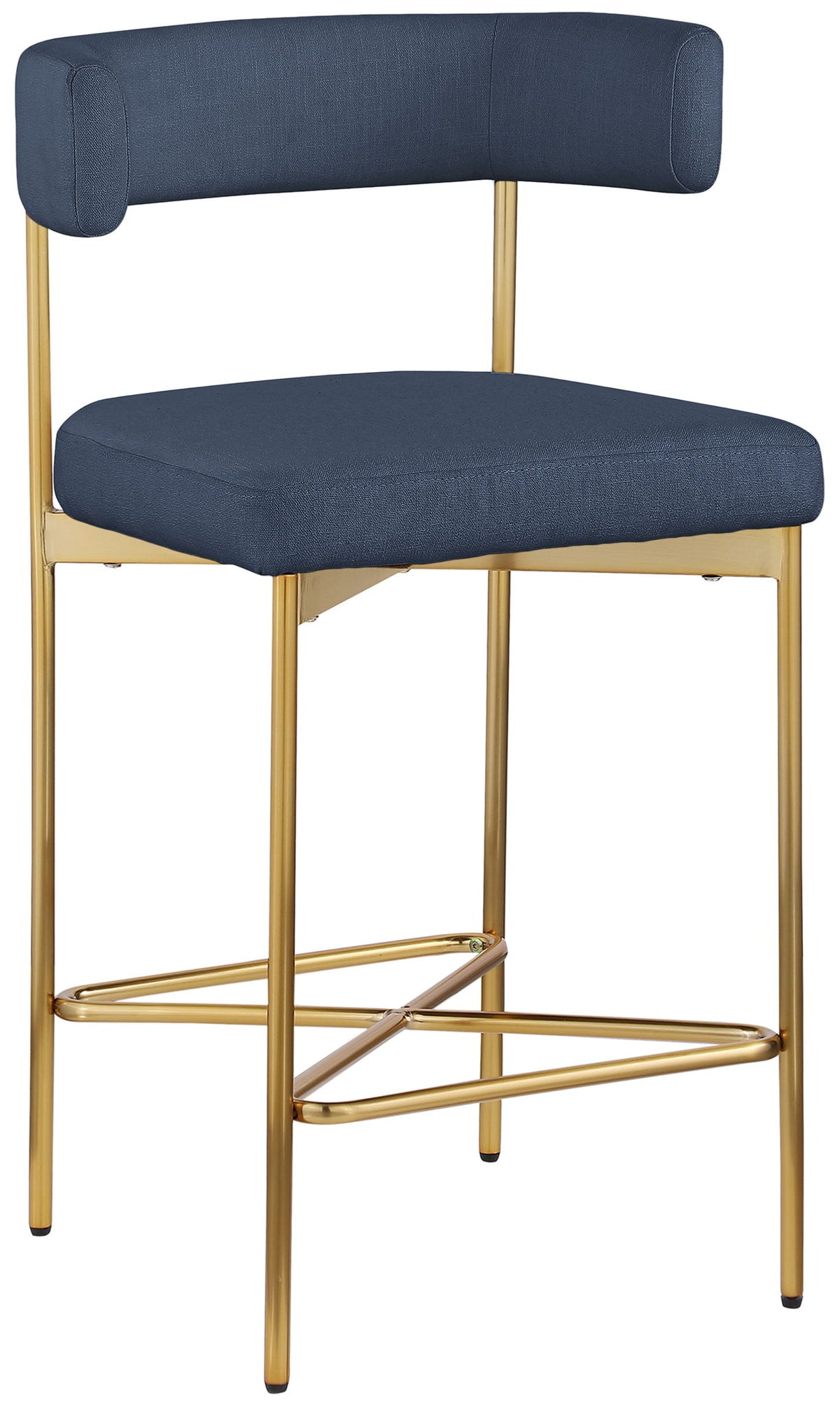 Rivage - Durable Stool With Gold Frame (Set of 2)