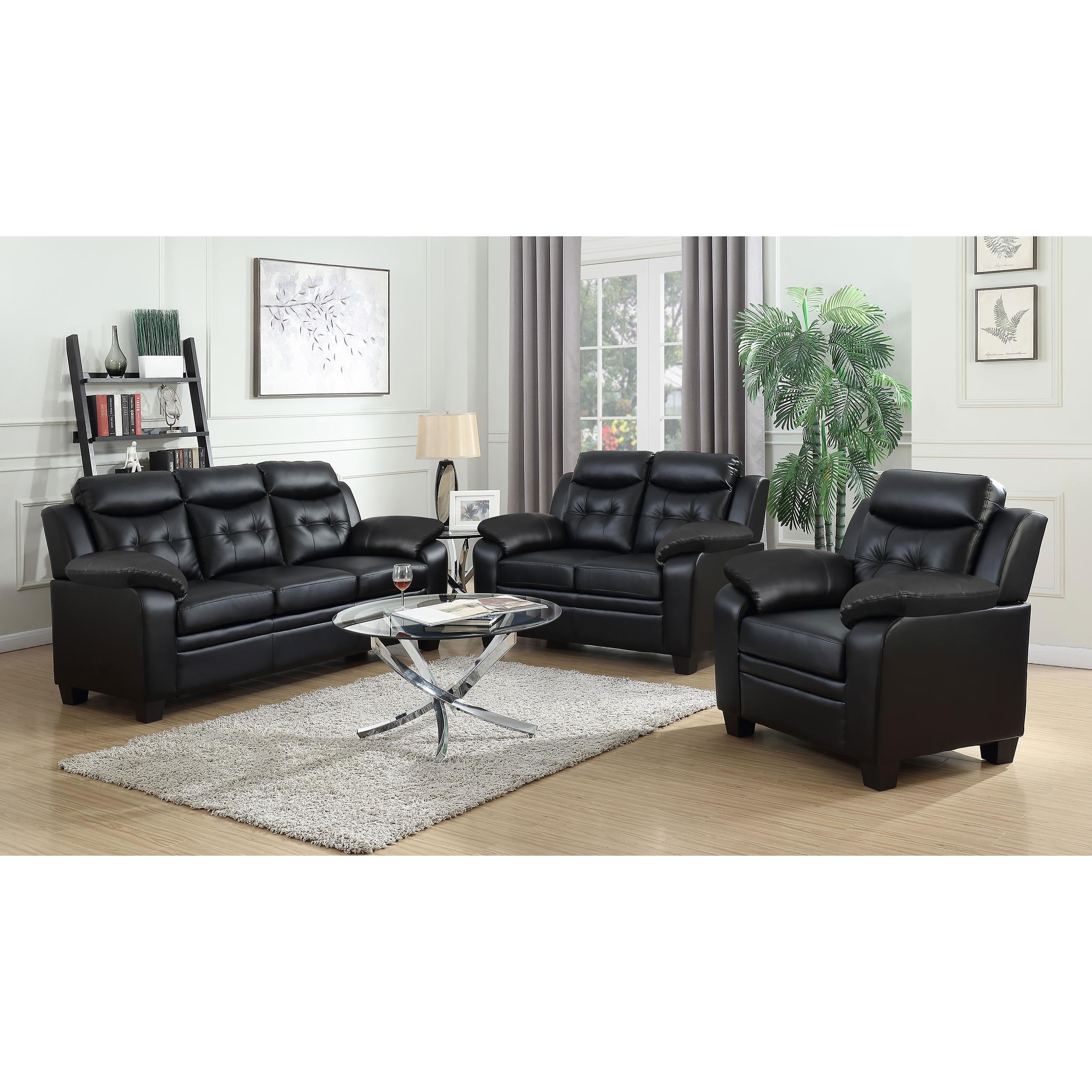 Diamond Modern Furniture COA Finley Stationary Leatherette Loveseat 506552 IMAGE 8