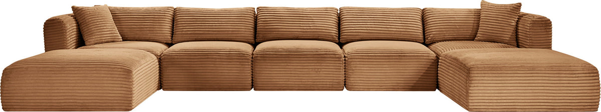 Shaggy - Fabric 7 Piece Modular Sectional With 2 Ottomans