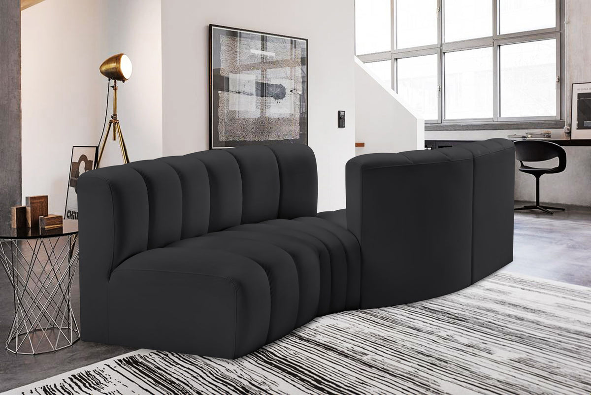 Arc - Faux Leather 4 Piece Sofa