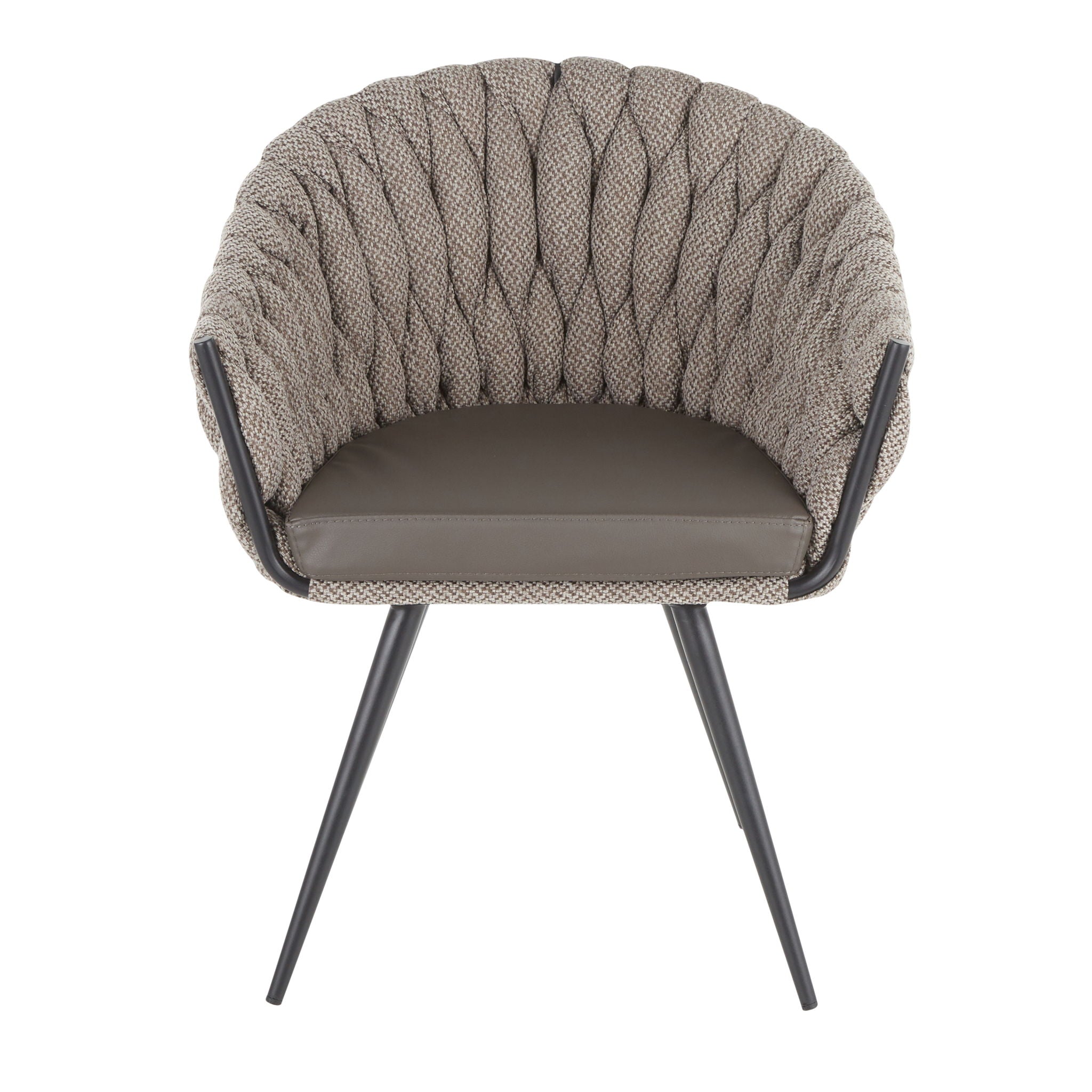 Matisse - Braided Contemporary Chair - Black / Gray